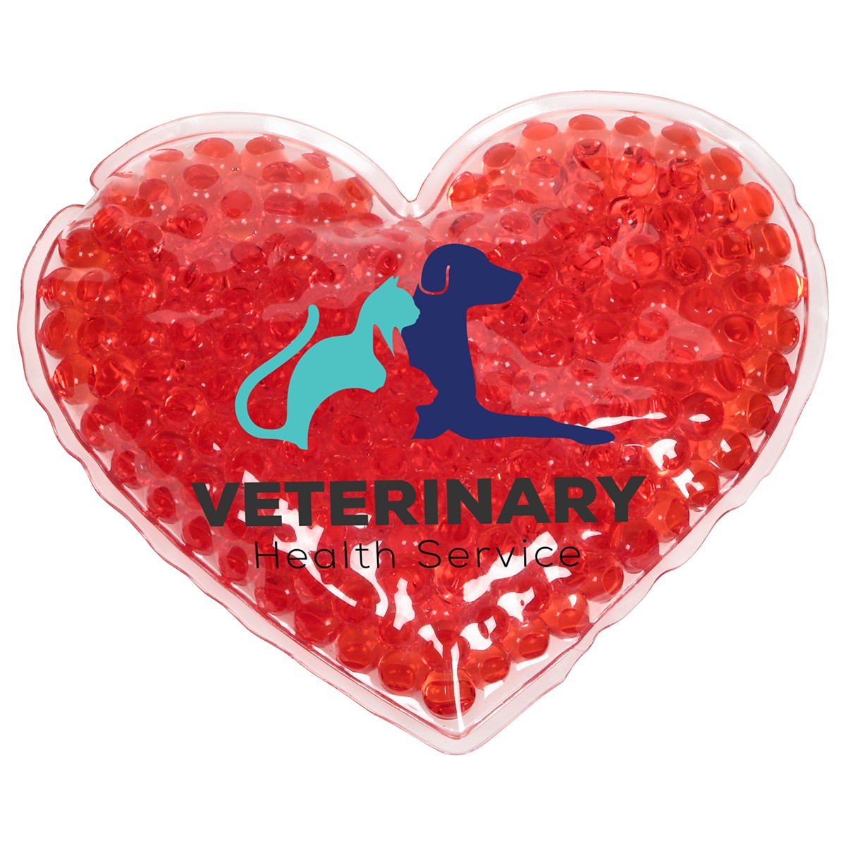 Full Color Large Heart Aqua Pearls™ Hot/Cold Pack 1