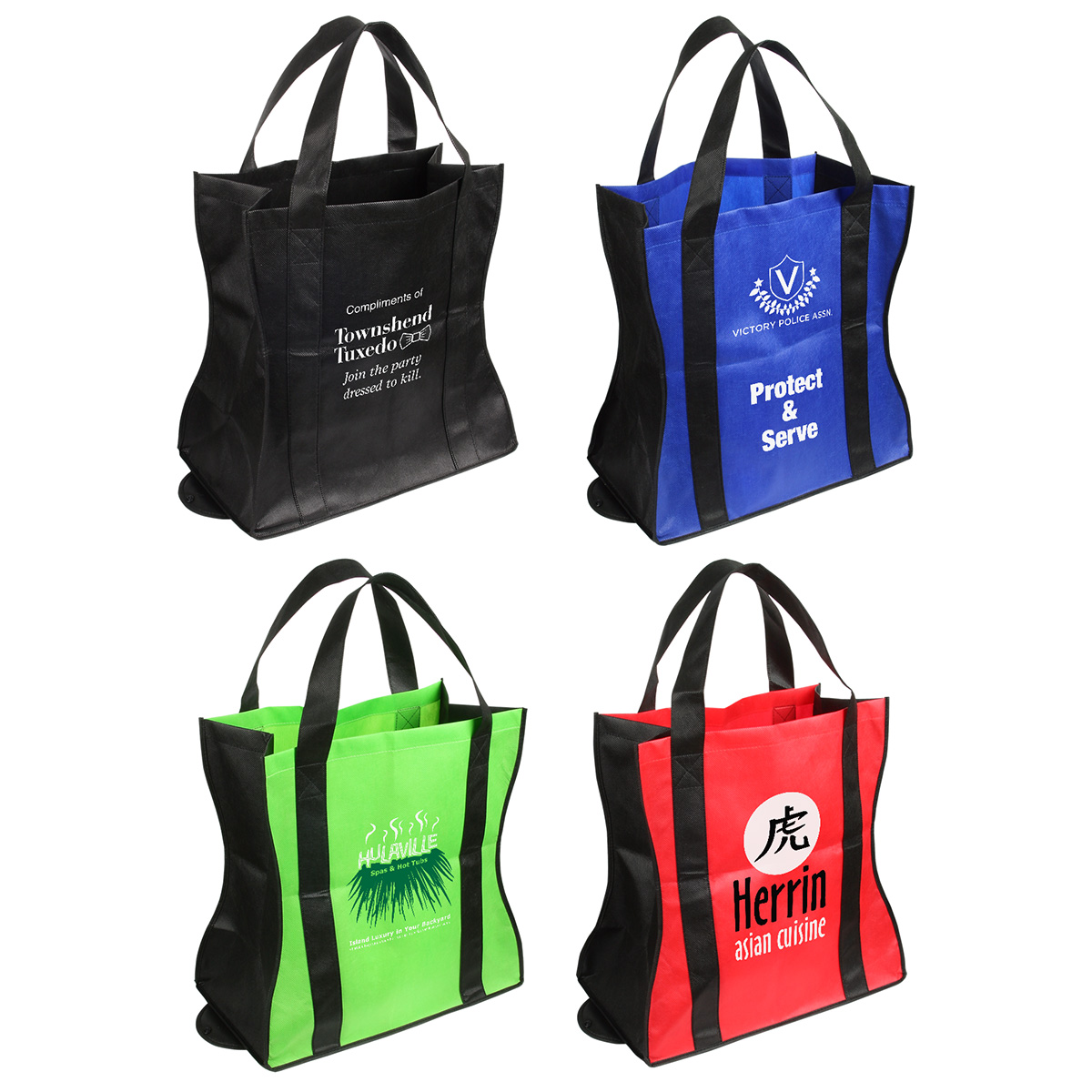 Wave Rider Non-Woven Folding Tote 1