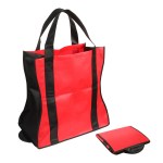 Wave Rider Non-Woven Folding Tote - Red/Black Wave Rider Non-Woven Folding Tote - Red/Black