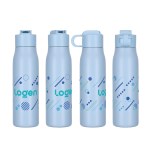 SENSO® Lakeway 22 oz Eco-Friendly Vacuum Insulated Bottle w/ Push-Button - Light Blue SENSO® Lakeway 22 oz Eco-Friendly Vacuum Insulated Bottle w/ Push-Button - Light Blue