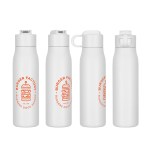 SENSO® Lakeway 22 oz Eco-Friendly Vacuum Insulated Bottle w/ Push-Button - White SENSO® Lakeway 22 oz Eco-Friendly Vacuum Insulated Bottle w/ Push-Button - White
