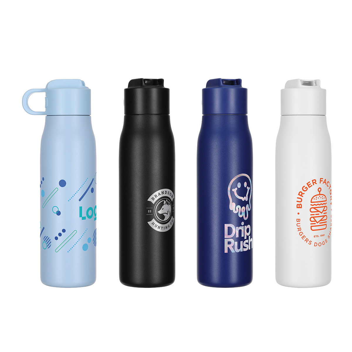 SENSO® Lakeway 22 oz Eco-Friendly Vacuum Insulated Bottle w/ Push-Button 1