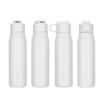 SENSO® Lakeway 22 oz Eco-Friendly Vacuum Insulated Bottle w/ Push-Button - White SENSO® Lakeway 22 oz Eco-Friendly Vacuum Insulated Bottle w/ Push-Button - White