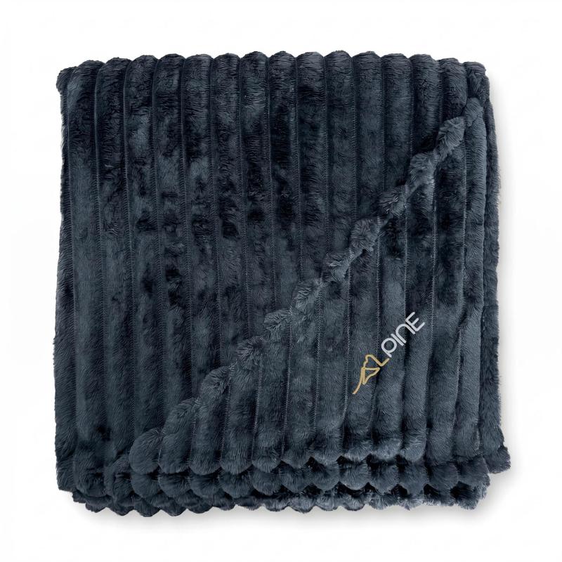 Alpine Faux Fur Polyester Blanket 1 Alpine Faux Fur Polyester Blanket 1
