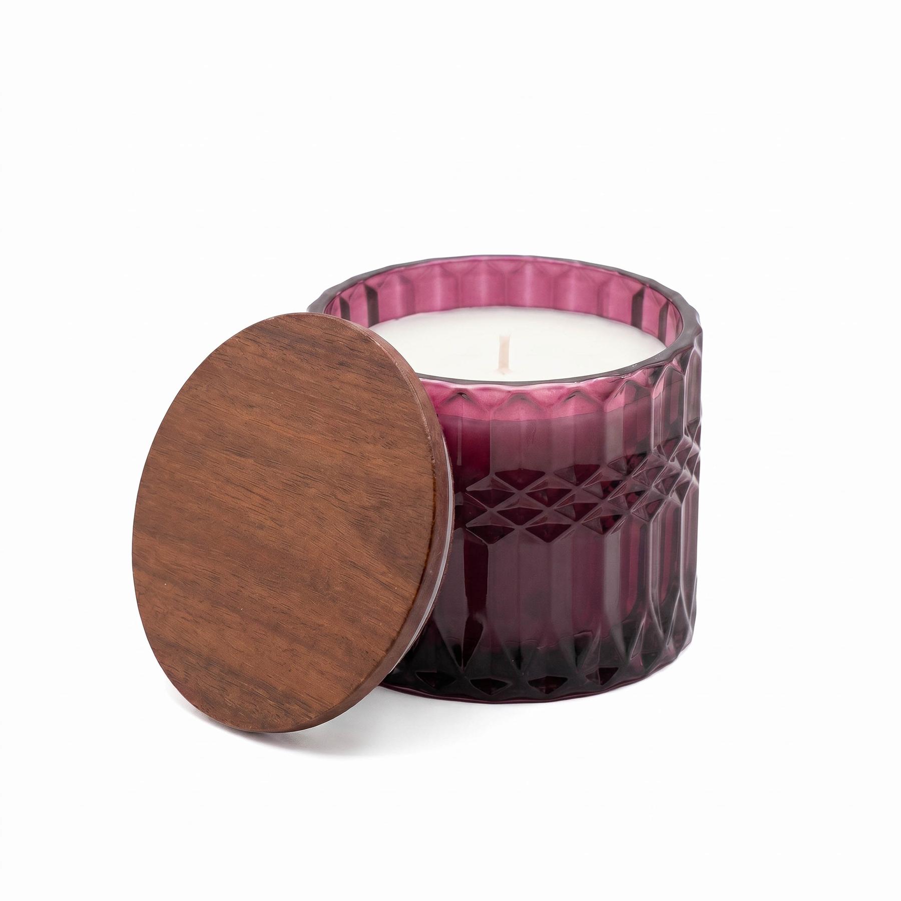 Horizon 296 Ml / 10 Oz Glass Candle With Acacia Wood Lid 1