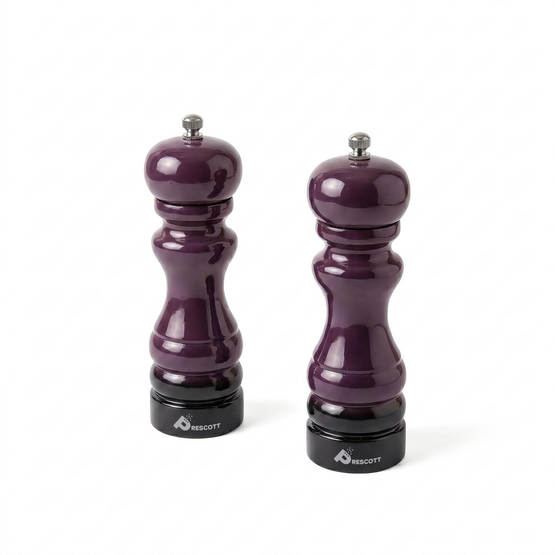 Prescott Oak Wood Salt And Pepper Mill Set 1