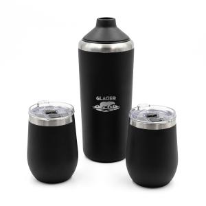 Glacier Stainless Steel Wine Chiller And Tumbler Set 1 Glacier Stainless Steel Wine Chiller And Tumbler Set 1