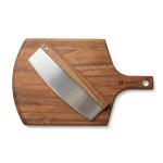 Thornton Stainless Pizza Knife And Acacia Wood Cutting Board 1 Thornton Stainless Pizza Knife And Acacia Wood Cutting Board 1