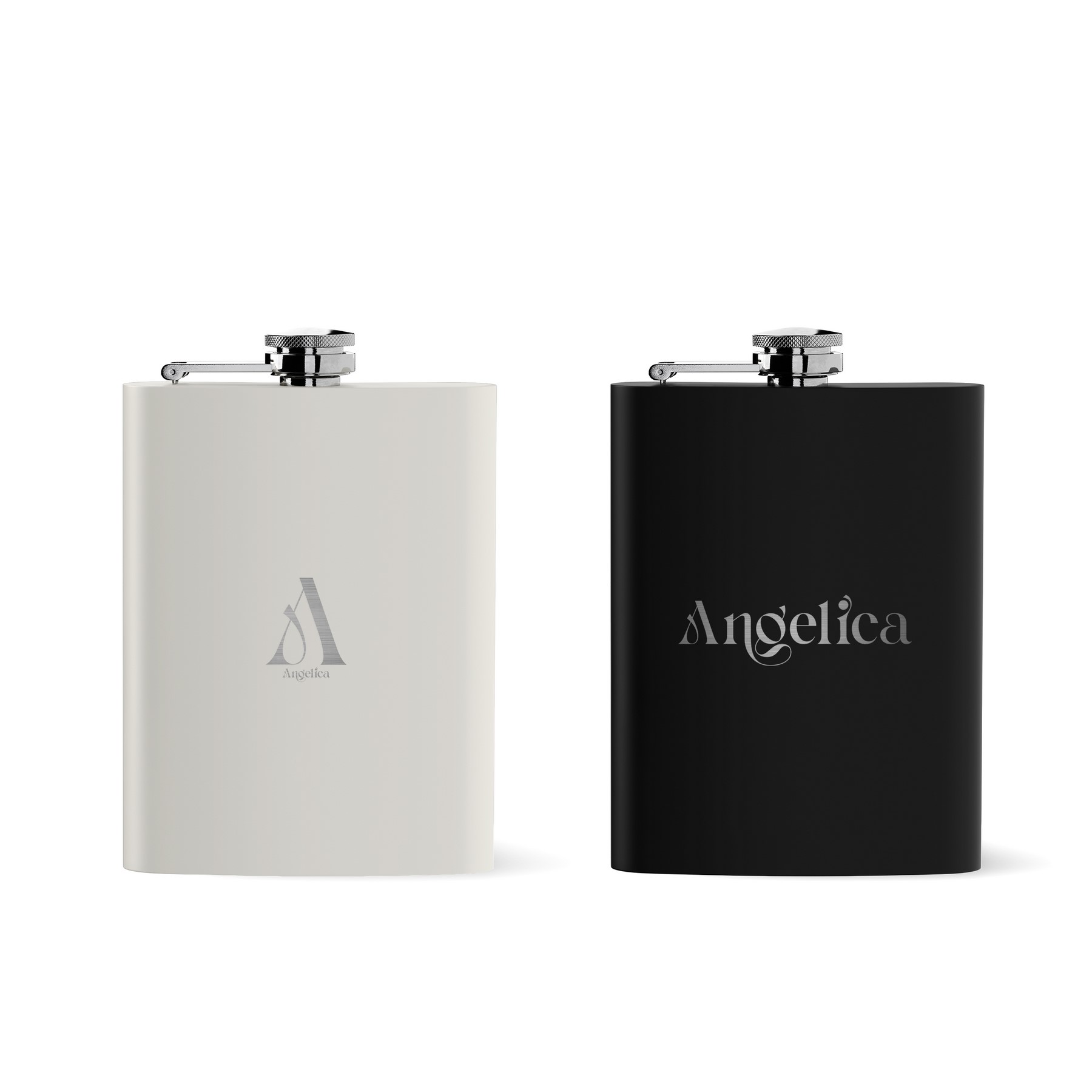 200ml 6 8oz RECYCLED STAINLESS STEEL FLASK 1