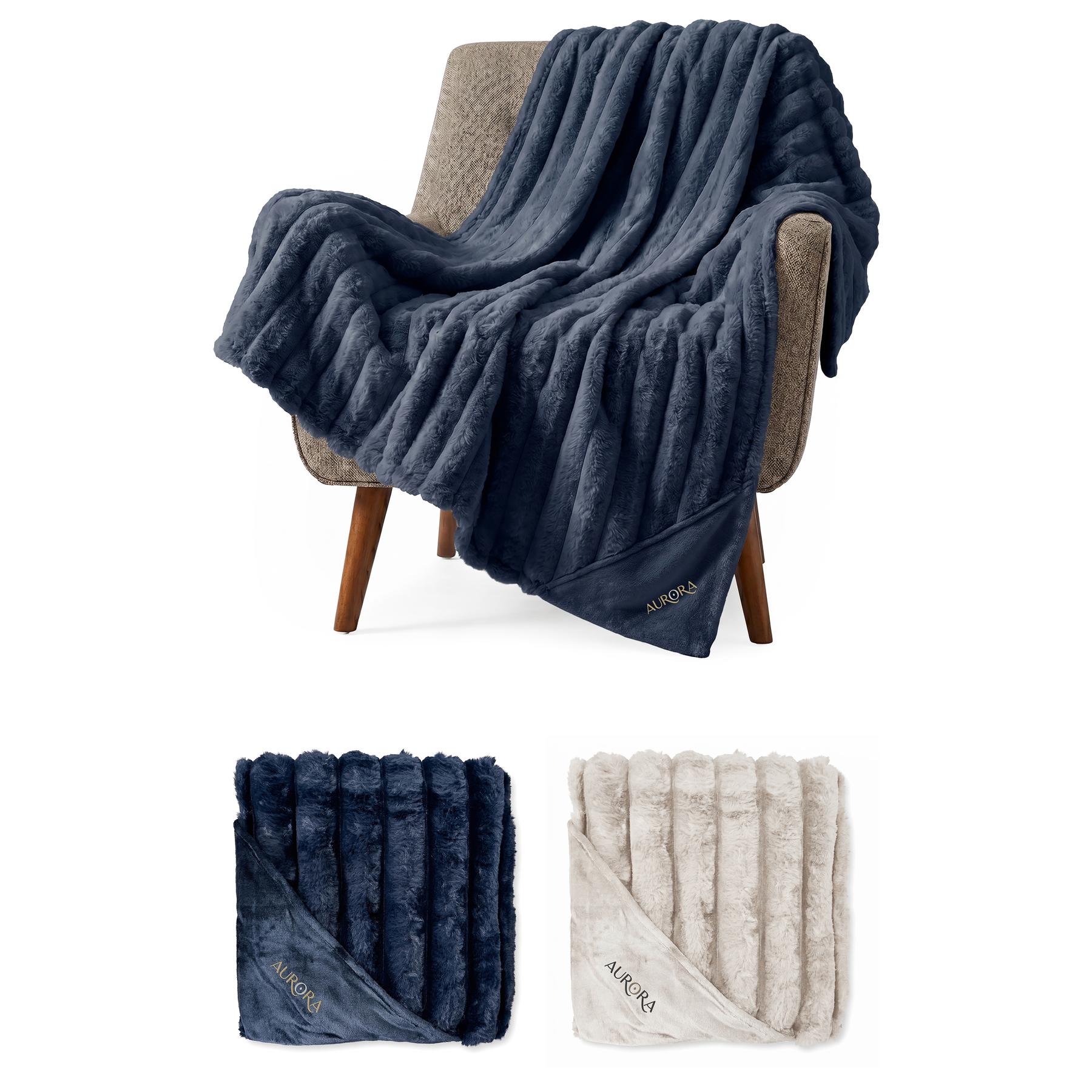 Aurora Faux Fur Polyester Blanket 1