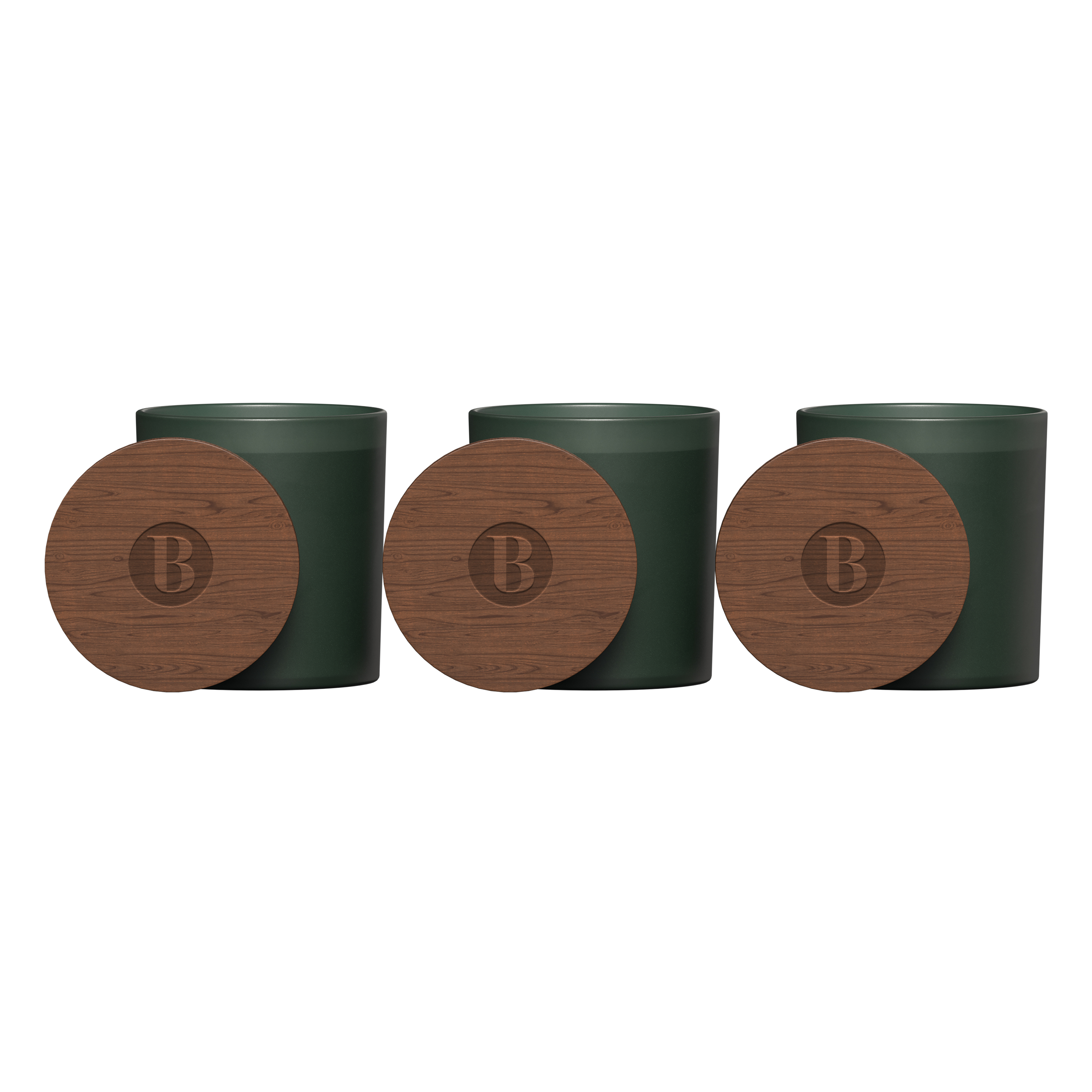 Vista Glass Candle 3-Pack With Acacia Wood Lids 1
