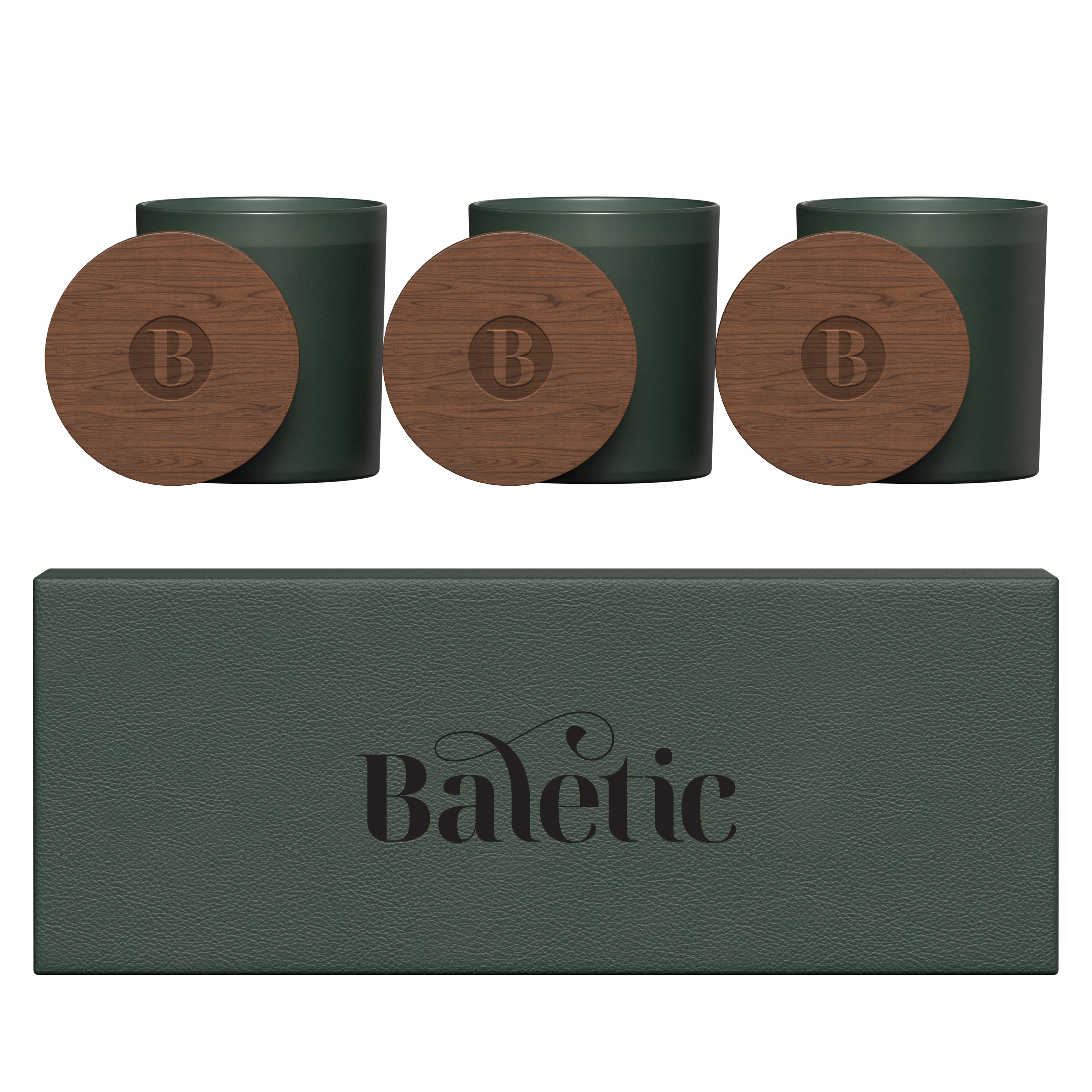 Vista Glass Candle 3-Pack With Acacia Wood Lids 1