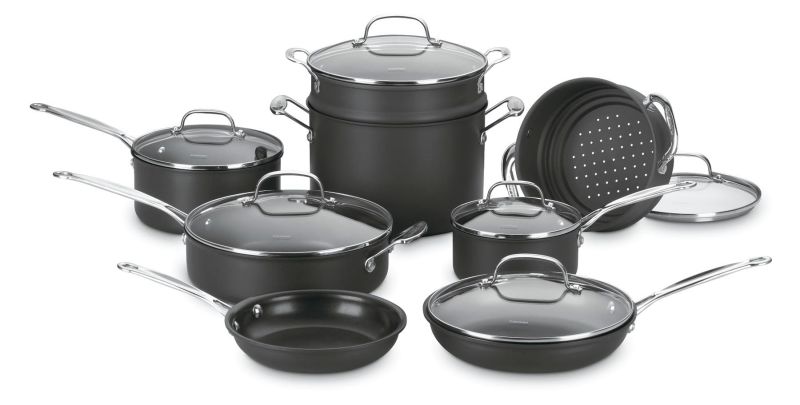 Cuisinart Chef%27s Classic 14 Piece Non-Stick Cookware Set 2 Cuisinart Chef%27s Classic 14 Piece Non-Stick Cookware Set 2