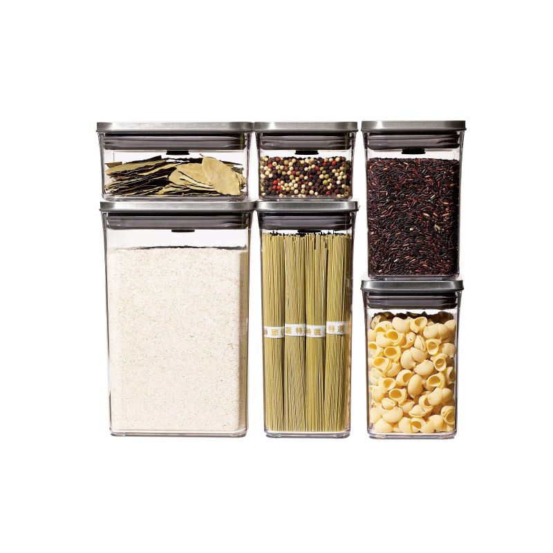 OXO Steel 6 Piece POP Container Set 2 OXO Steel 6 Piece POP Container Set 2