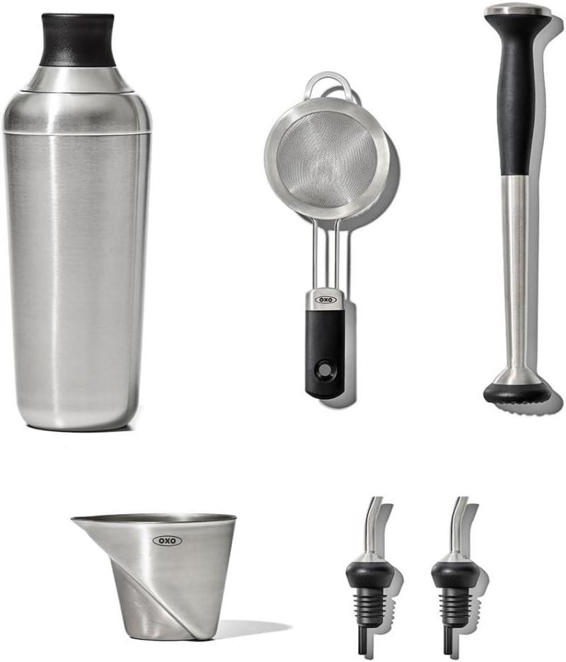 OXO Steel 6-Piece Barware Set 2 OXO Steel 6-Piece Barware Set 2