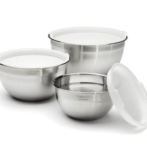 Cuisinart S/S Mixing Bowls w/Lids (Set of 3) 2 Cuisinart S/S Mixing Bowls w/Lids (Set of 3) 2