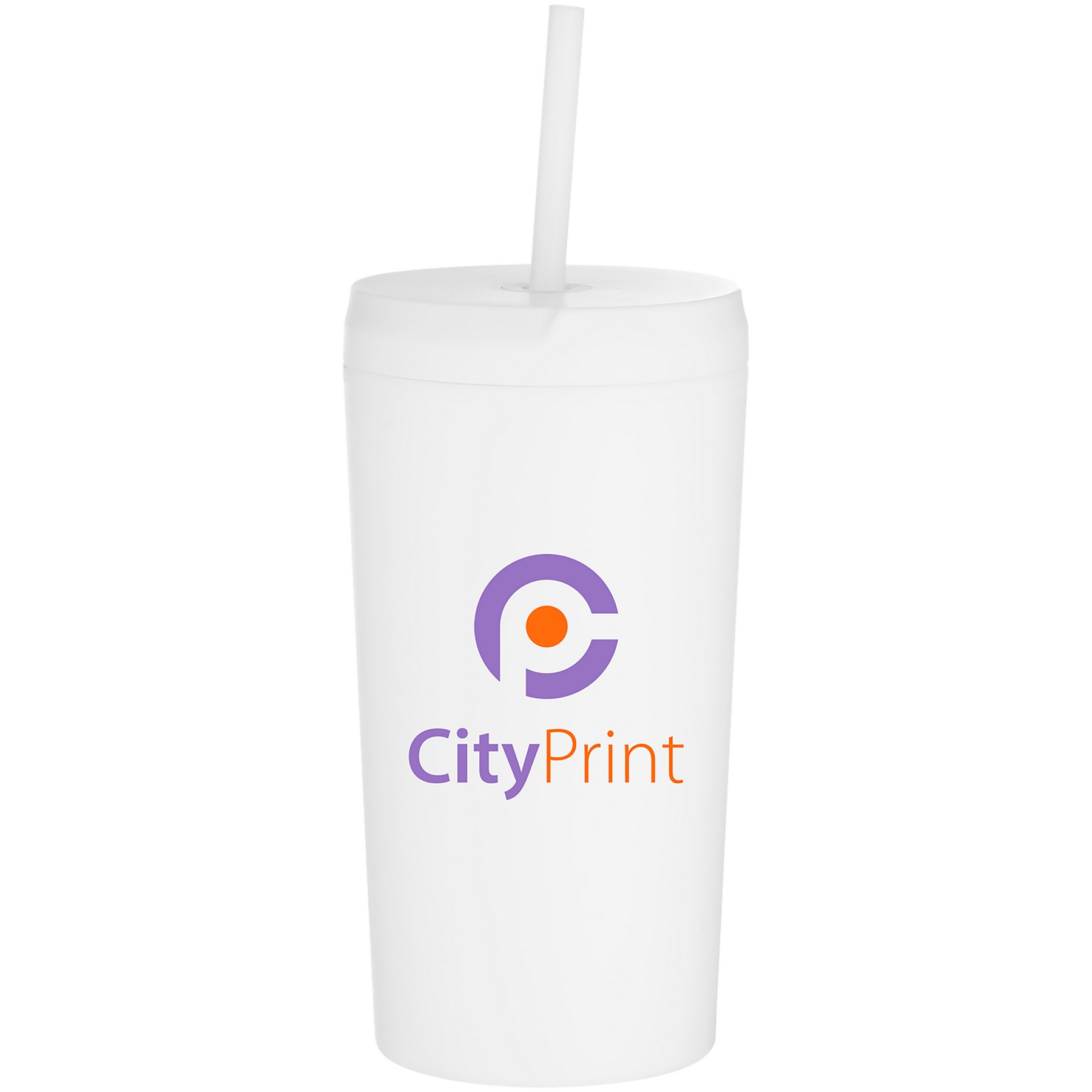 20 oz Seafare Recycled Plastic Matte Double-Wall Coffee Travel Tumbler with Straw 1