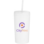 20 oz Seafare Recycled Plastic Matte Double-Wall Coffee Travel Tumbler with Straw 1 20 oz Seafare Recycled Plastic Matte Double-Wall Coffee Travel Tumbler with Straw 1