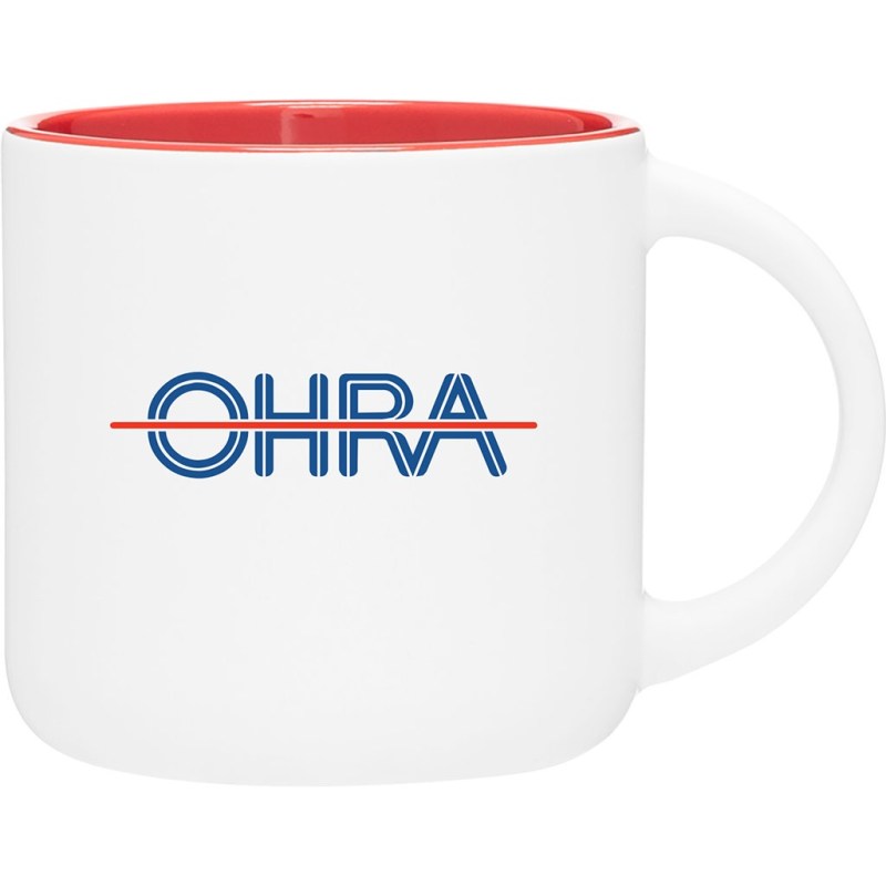 14 oz Minolo White Exterior Two-Tone Ceramic Mug 1 14 oz Minolo White Exterior Two-Tone Ceramic Mug 1