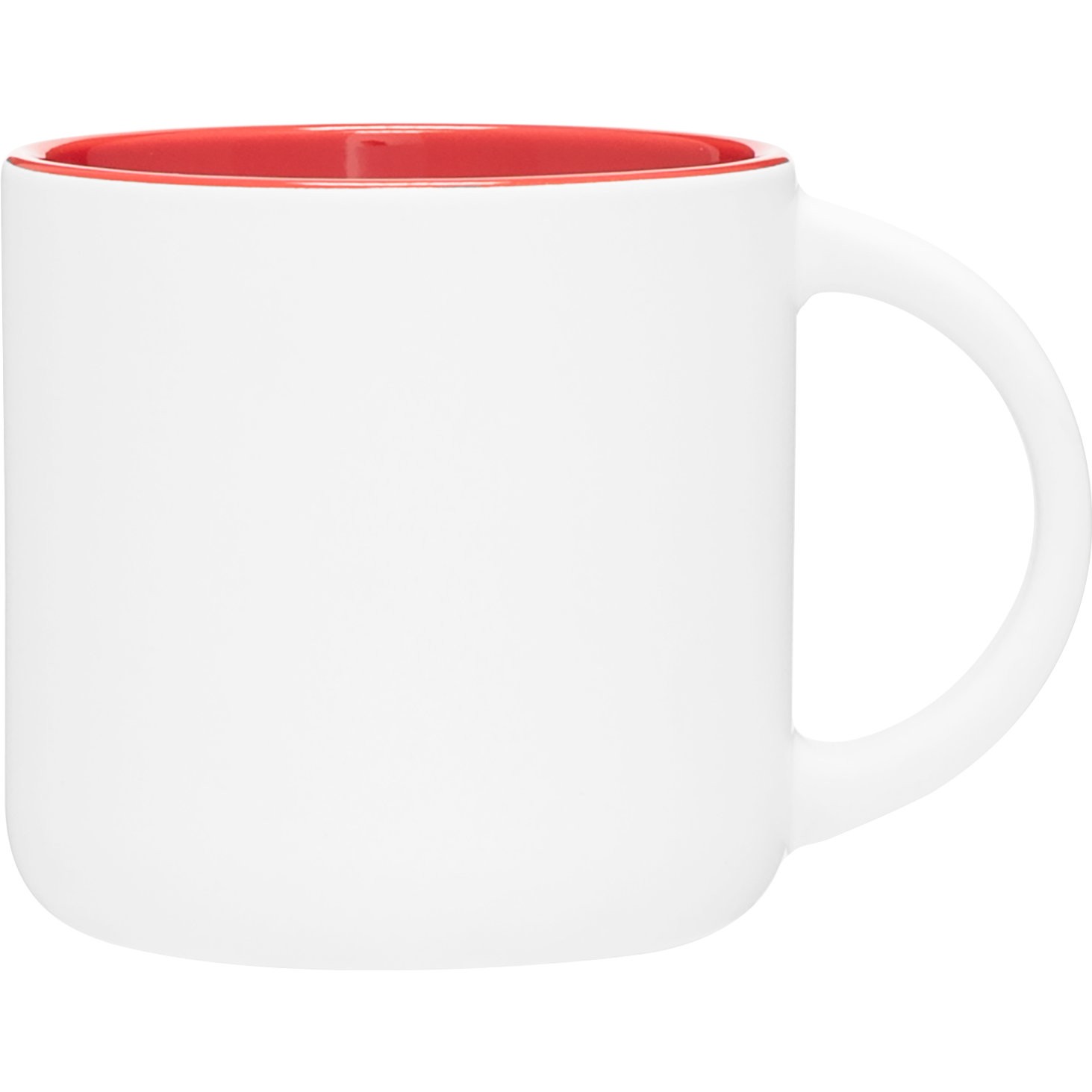 14 oz Minolo White Exterior Two-Tone Ceramic Mug 1