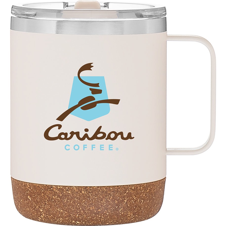 12 oz Explorer Copper Insulated Double-Wall Cork Base Travel Mug 1