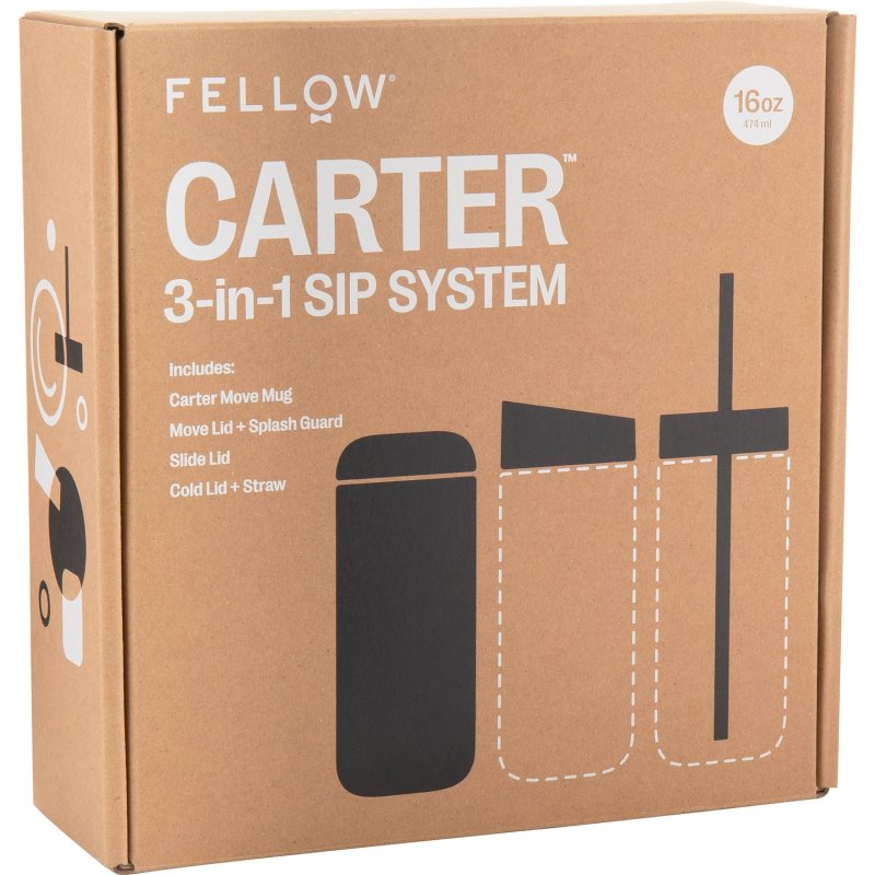 16 oz Fellow Carter 3-In-1 Sip System Double-Wall Travel Tumbler 1 16 oz Fellow Carter 3-In-1 Sip System Double-Wall Travel Tumbler 1