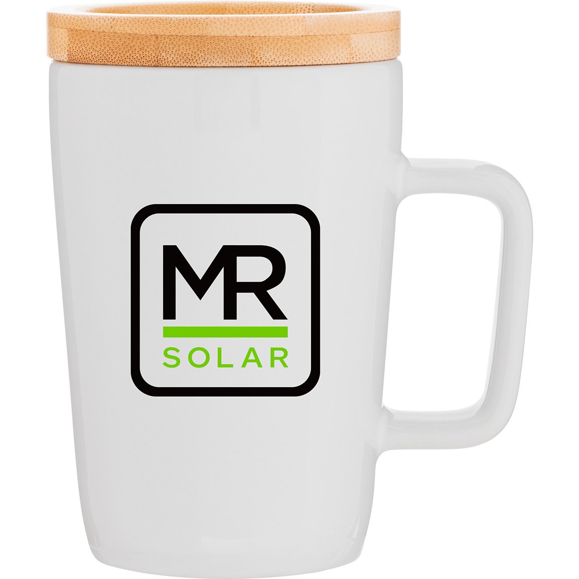 14 oz Sonder Glossy Bamboo Lid Ceramic Mug 1
