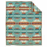 Chief Joseph blanket, aqua 1 Chief Joseph blanket, aqua 1