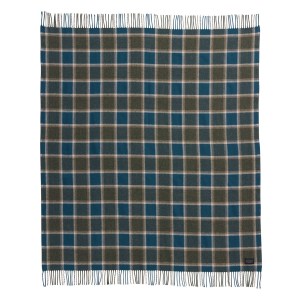 Eco Wise Washable Throw, Olive/Blue Check 1 Eco Wise Washable Throw, Olive/Blue Check 1