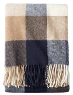 Washable Navy/Camel Throw Blanket 1 Washable Navy/Camel Throw Blanket 1