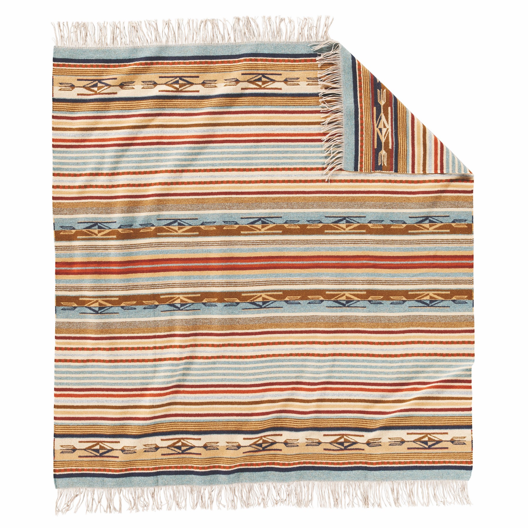 Jacquard Fringed Throw, Chimayo Harvest 1