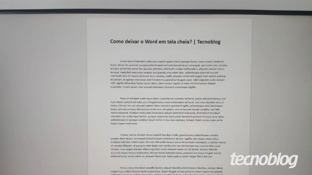 Visualize documentos do Word em tela cheia Visualize documentos do Word em tela cheia