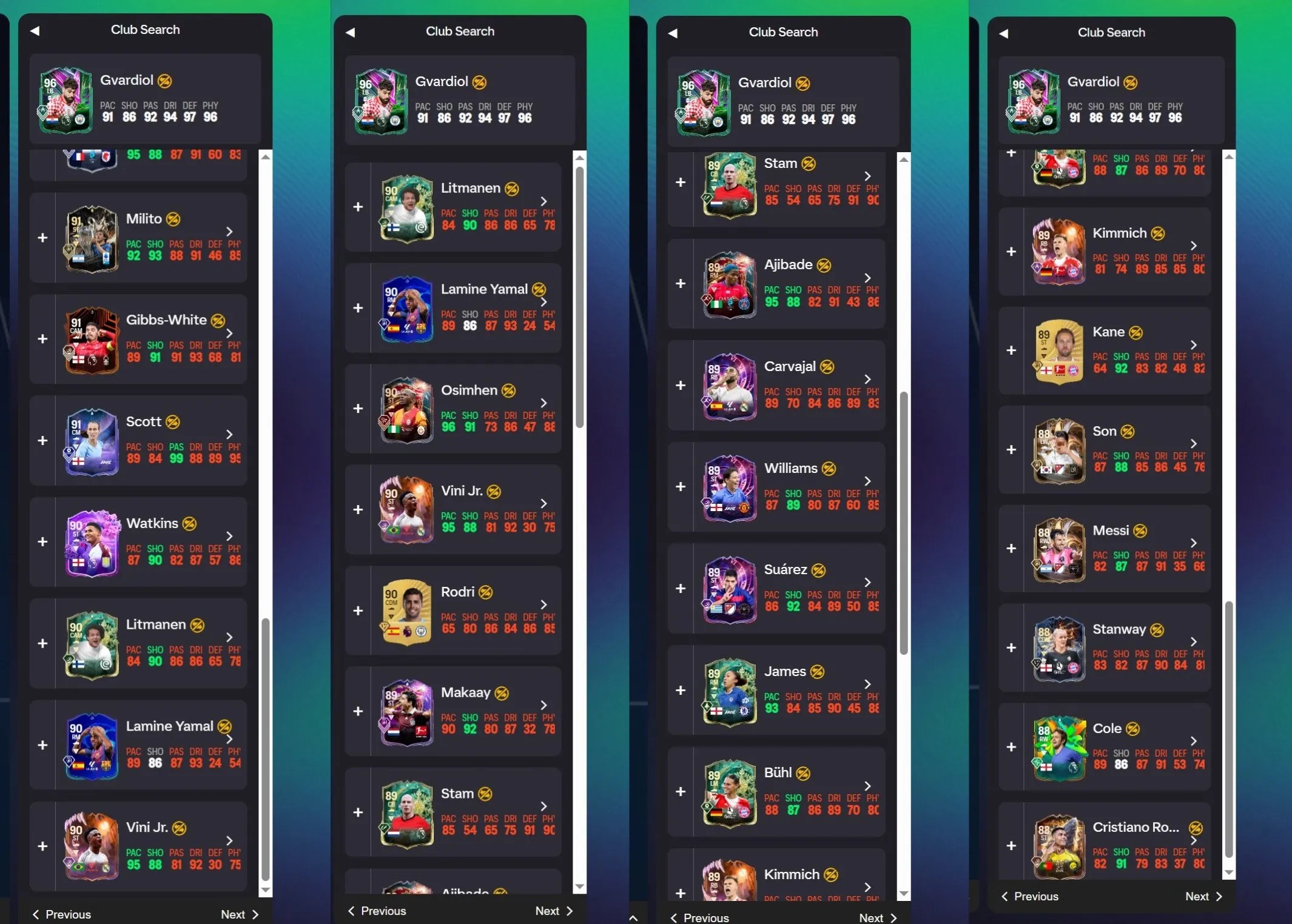 PC/STEAM | OPEN WEB APP MARKET |440K COINS |SUPER STACKED CLUB|VIDIC 98,ZUBIMENDI 99,ZIDANE 97,MENDY 97,CRUYF 95 EVO,MAGUIRE 97,WILSON 96,OILISE 95,INIEESTA 95 - Image 5