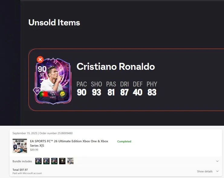 XBOX |3.3M COINS! |EA FC 26 GAME INCLUDED | DEMBELE 98 SS!,VINI 98 SS!,BELLY 98 SS!,VVD 97 FOF!,JAIRZINHO 97,MENDY 97,OLISE 97,ENZO 97 - Image 5
