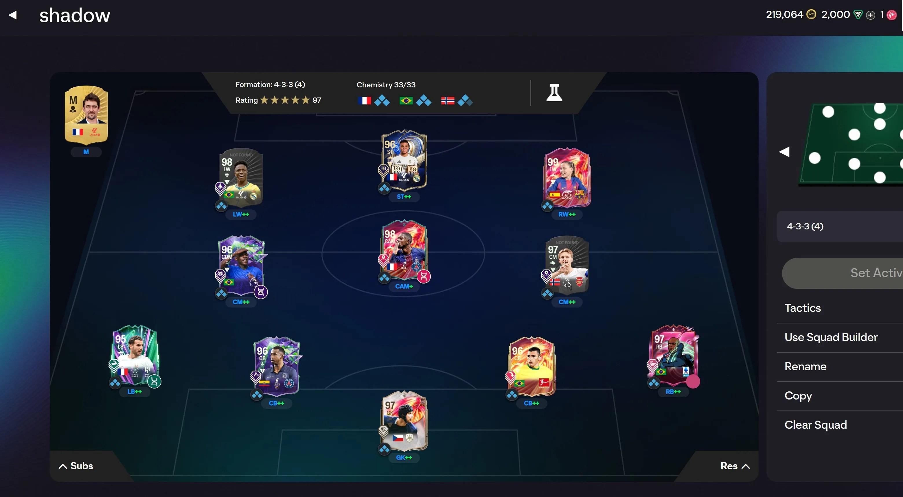 EA PLAY PRO UNTIL (2026-09-09) / PC |2000 FC POINTS !|219K COINS | SUPER STACKED TEAM ! |PINA 99,MBAPPE 96,VINI 98,DEMBELE 98 EVO,JAIRZINHO 97,RAMIRES EA PLAY PRO UNTIL (2026-09-09) / PC |2000 FC POINTS !|219K COINS | SUPER STACKED TEAM ! |PINA 99,MBAPPE 96,VINI 98,DEMBELE 98 EVO,JAIRZINHO 97,RAMIRES