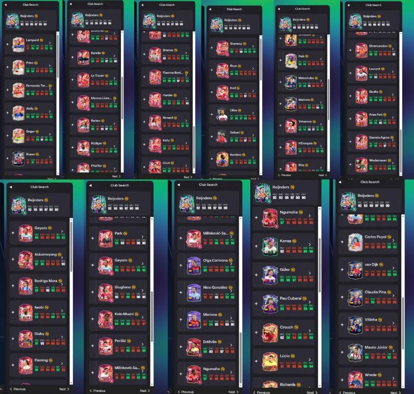 XBOX |1.99M COINS!|SUPER STACKED CLUB! |VINI 98,DE JONG 98,CRUYF 97,SALAH 97,EUSIPIO 98,JAIRZINHO 97,DOKU 97,BELLY 97,GIROUD 97 - Image 3