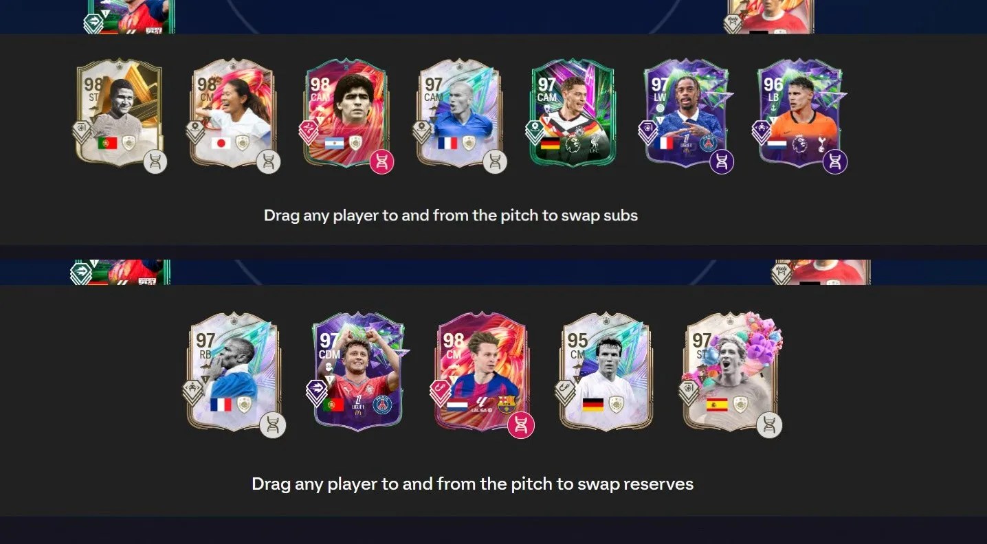 PC/STEAM | 6000 FC POINTS ! |OPEN WEB APP MARKET ! |END GAME TEAM !! |BECNBAUR 99,NEYMAR 97,CHERKI 99,GINOLA 98,SALAH 97,PATRI 99,LAPORTA 99,EUSIPIO 98,MARADONA - Image 2