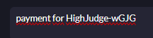 payment for HighJudge-wGJG payment for HighJudge-wGJG