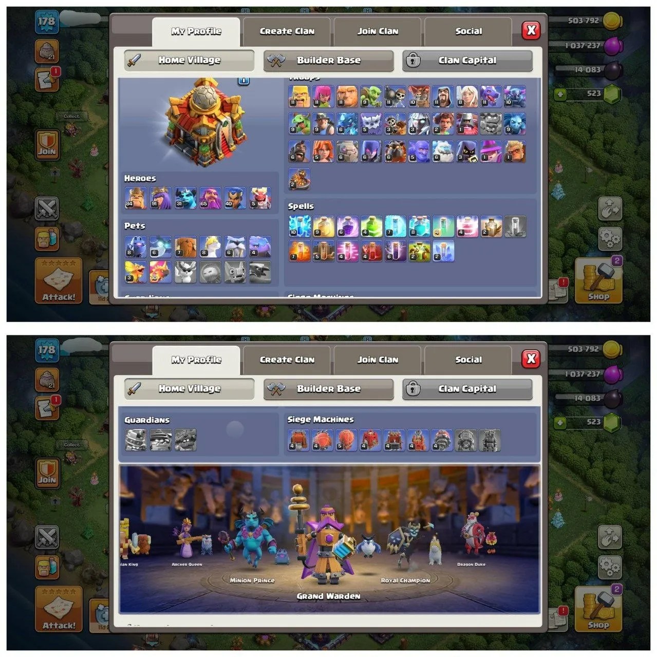 TH16 ALMOST MAX ID6 EPIC EQUIPMENTXP-178HERO 84-91-31-65-40-5FREE NAME CHANGE MAGIC ITEMS 271 CWL MEDALSOP LABINSTANT DELIVERY - Image 2