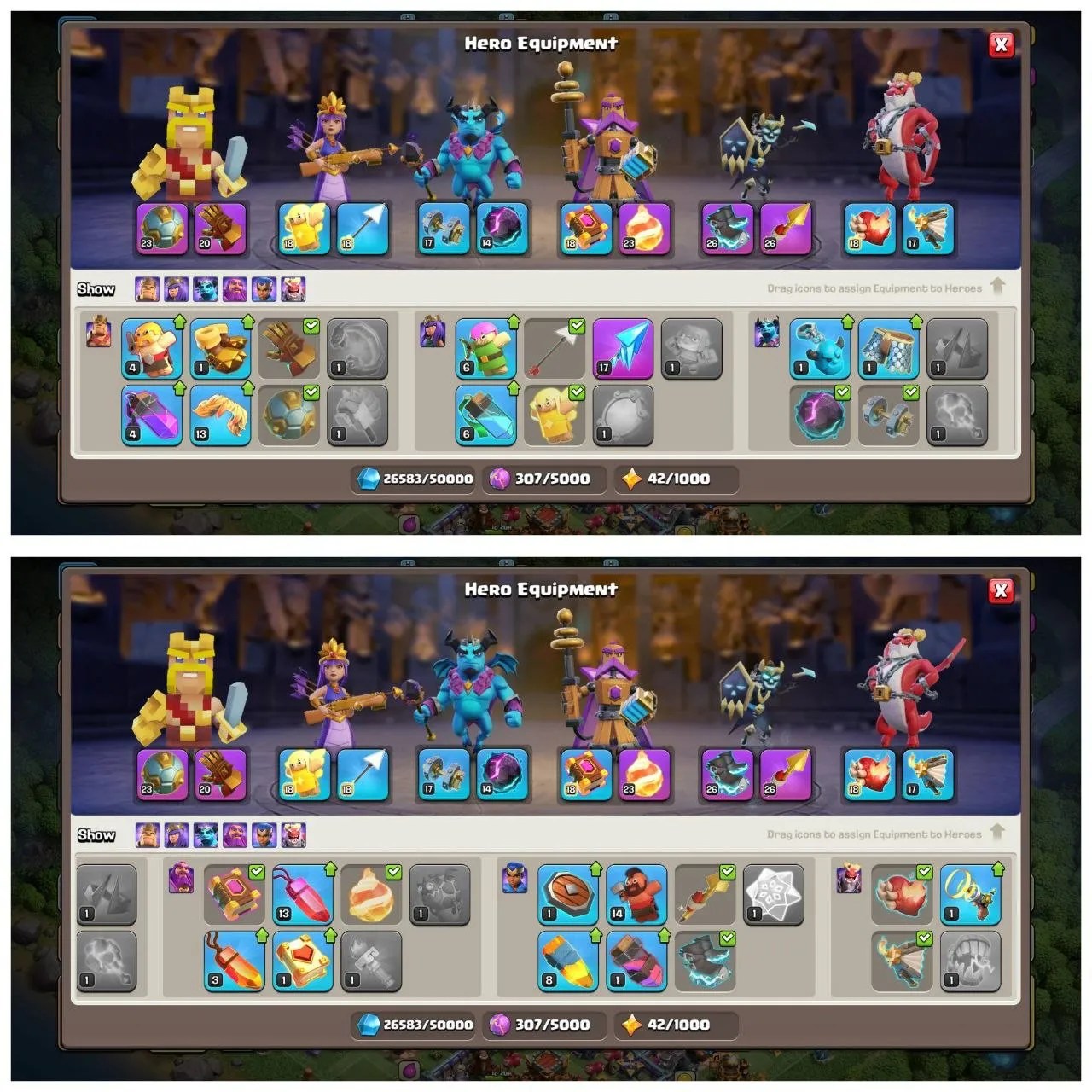 TH16 ALMOST MAX ID6 EPIC EQUIPMENTXP-178HERO 84-91-31-65-40-5FREE NAME CHANGE MAGIC ITEMS 271 CWL MEDALSOP LABINSTANT DELIVERY - Image 3