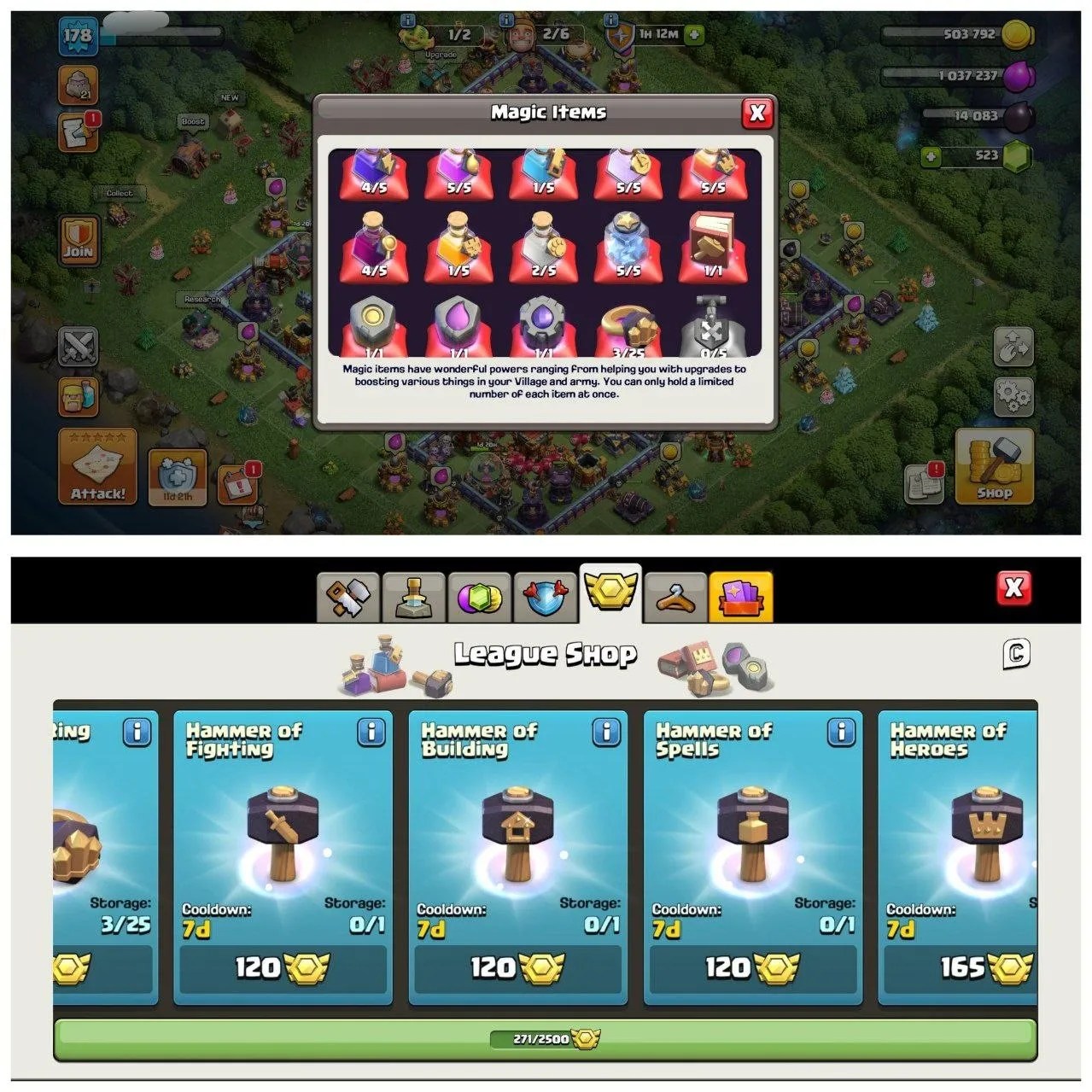 TH16 ALMOST MAX ID6 EPIC EQUIPMENTXP-178HERO 84-91-31-65-40-5FREE NAME CHANGE MAGIC ITEMS 271 CWL MEDALSOP LABINSTANT DELIVERY - Image 4