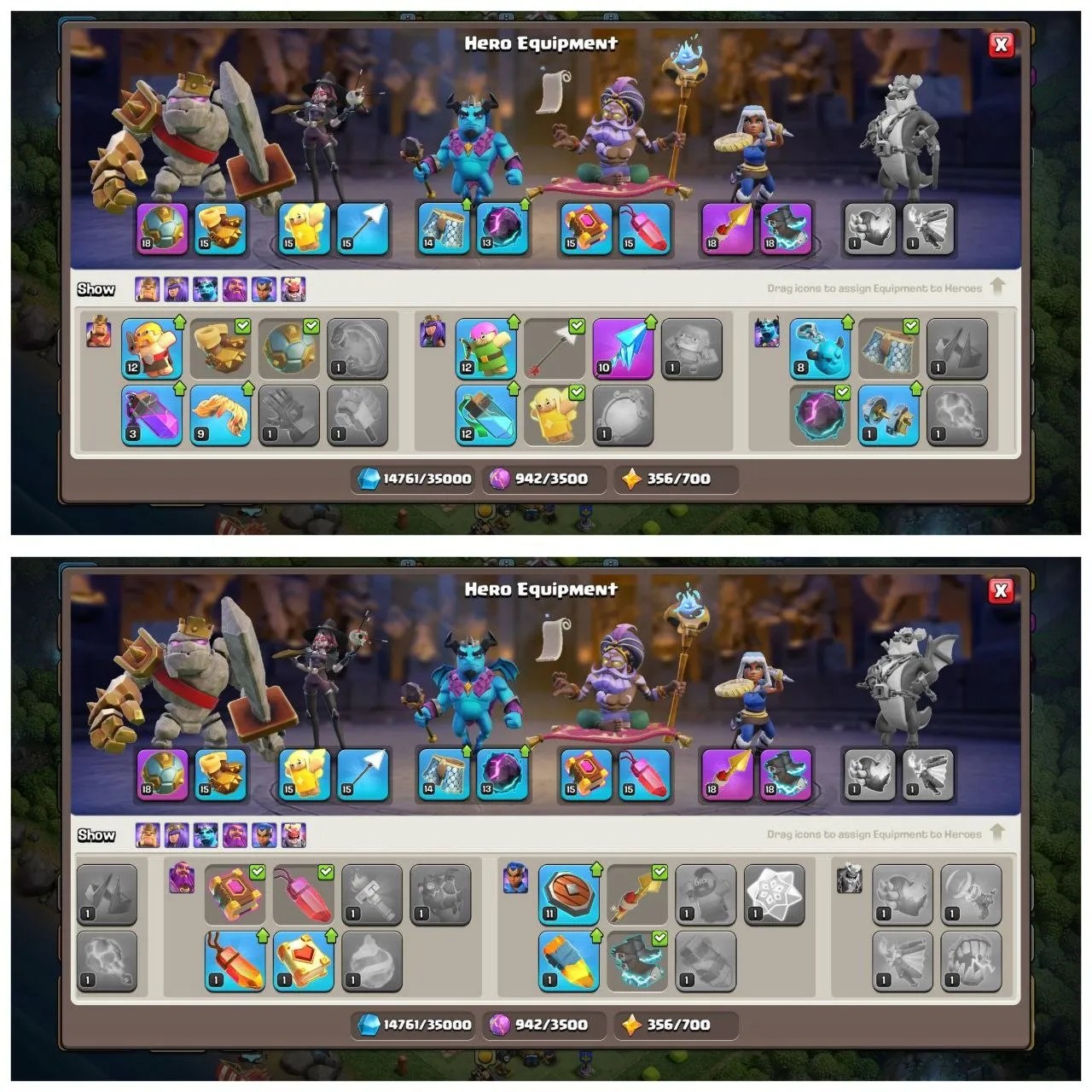 TH13 NEARMAX ID4 EPIC EQUIPMENTXP-132HERO 64-75-45-50-25500 GEMS NAME CHANGE 469 CWL MEDALSOP LABINSTANT DELIVERY - Image 4