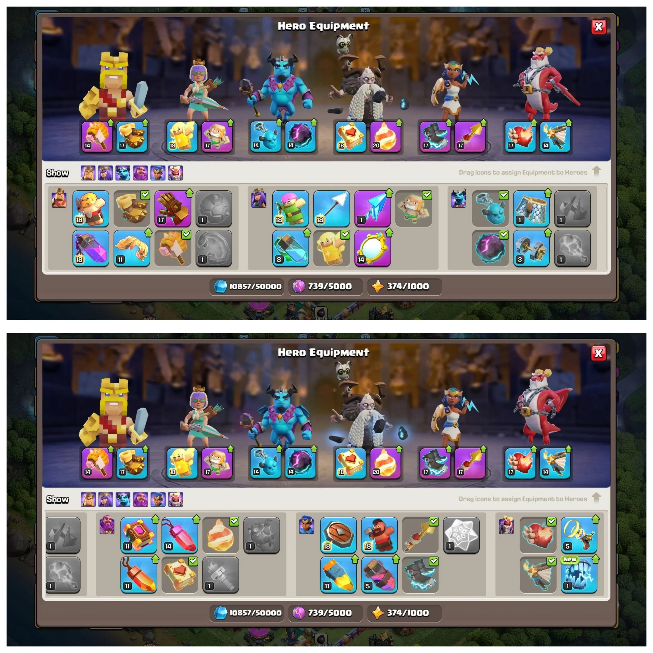 TH17 HALF MAX ID8 EPIC EQUIPMENTXP-212HERO 74-86-51-55-47-12500 GEMS NAME CHANGE 120 CWL MEDALSOP LABINSTANT DELIVERY - Image 3