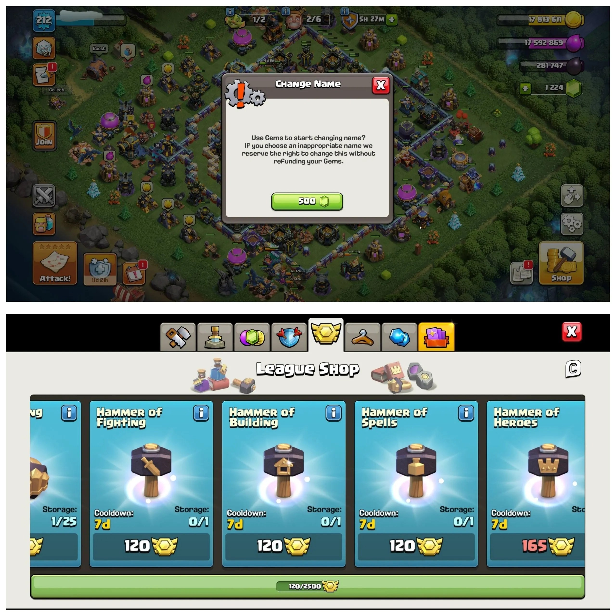 TH17 HALF MAX ID8 EPIC EQUIPMENTXP-212HERO 74-86-51-55-47-12500 GEMS NAME CHANGE 120 CWL MEDALSOP LABINSTANT DELIVERY - Image 4