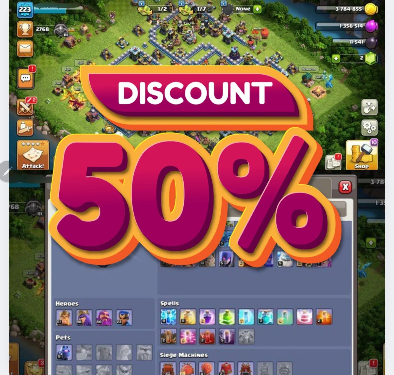 TH14 HERO 67-80-50-23 7 SKIN BEST PRICES TH14 HERO 67-80-50-23 7 SKIN BEST PRICES