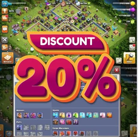 TH14 hero : 70_75_34_10 185 MEDAL SAFE ACC TH14 hero : 70_75_34_10 185 MEDAL SAFE ACC