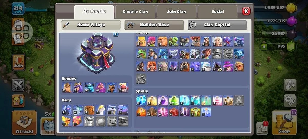 TH15| Heroes 82/82/65/33 | Builder Base | 995 Gems - Image 2