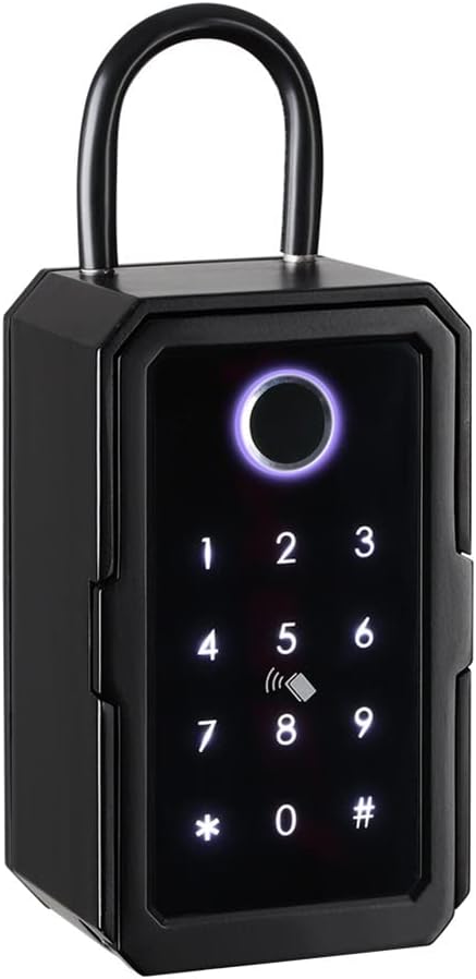 Ksrnsne Key Cabinet with Code, Key Safe Zinc Alloy Key Cabinet for Outdoor/Indoor Key Safe Fingerprint for Home/Garage/Office (Bluetooth) Ksrnsne Key Cabinet with Code, Key Safe Zinc Alloy Key Cabinet for Outdoor/Indoor Key Safe Fingerprint for Home/Garage/Office (Bluetooth)