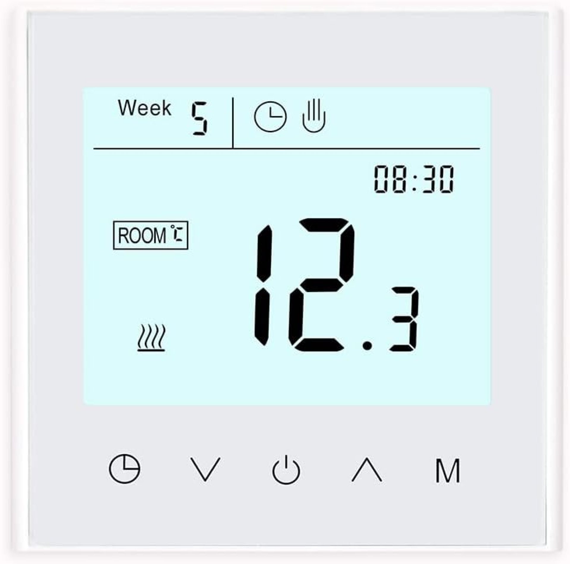 MincoHome Programmable WiFi Thermostat Touch Screen Tuya Smart Temperature Controller for Electric/Water/Gas Boiler Warm Floor Heating Controller (White Gas Boiler) MincoHome Programmable WiFi Thermostat Touch Screen Tuya Smart Temperature Controller for Electric/Water/Gas Boiler Warm Floor Heating Controller (White Gas Boiler)