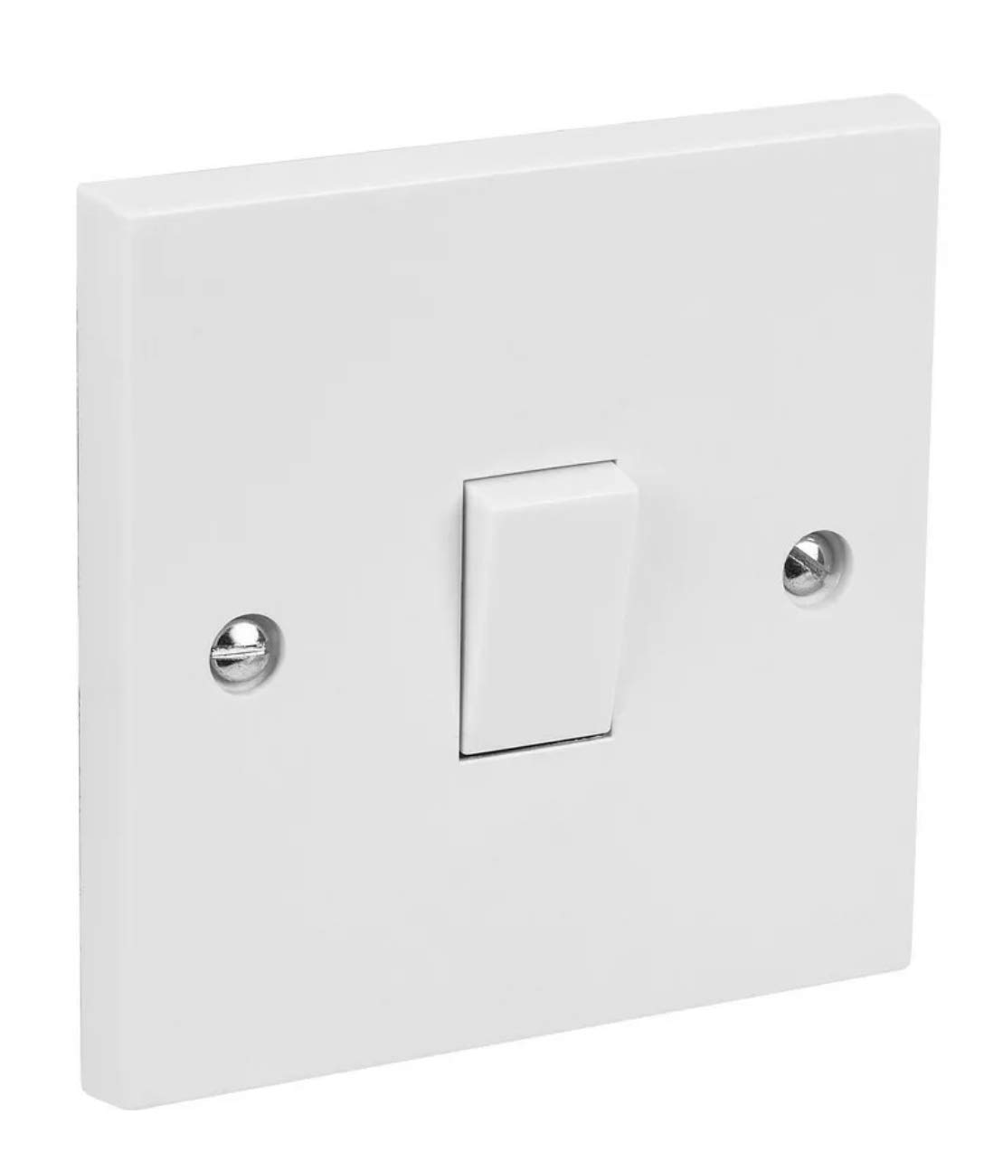 Single Gang Light Switch 1 Gang 2 Way White Plastic 10A Single Gang Light Switch 1 Gang 2 Way White Plastic 10A